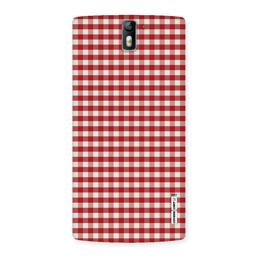Red White Check Back Case for One Plus One