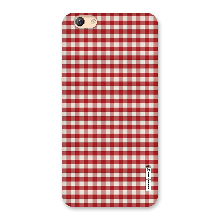 Red White Check Back Case for Oppo F3 Plus