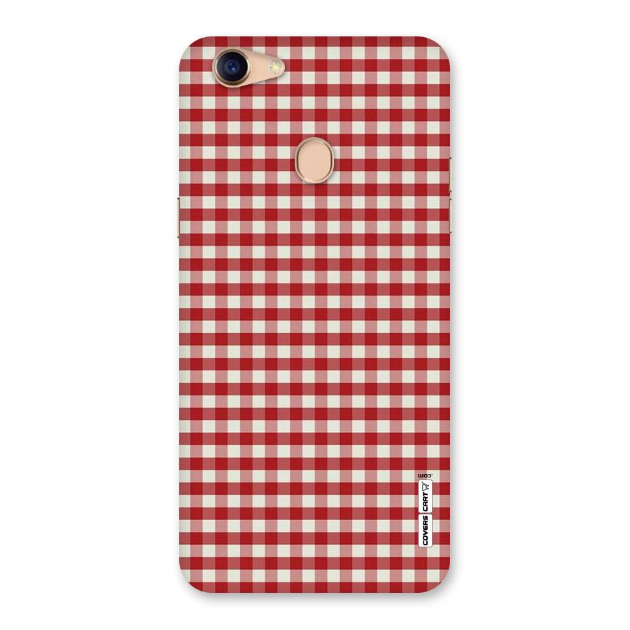Red White Check Back Case for Oppo F5