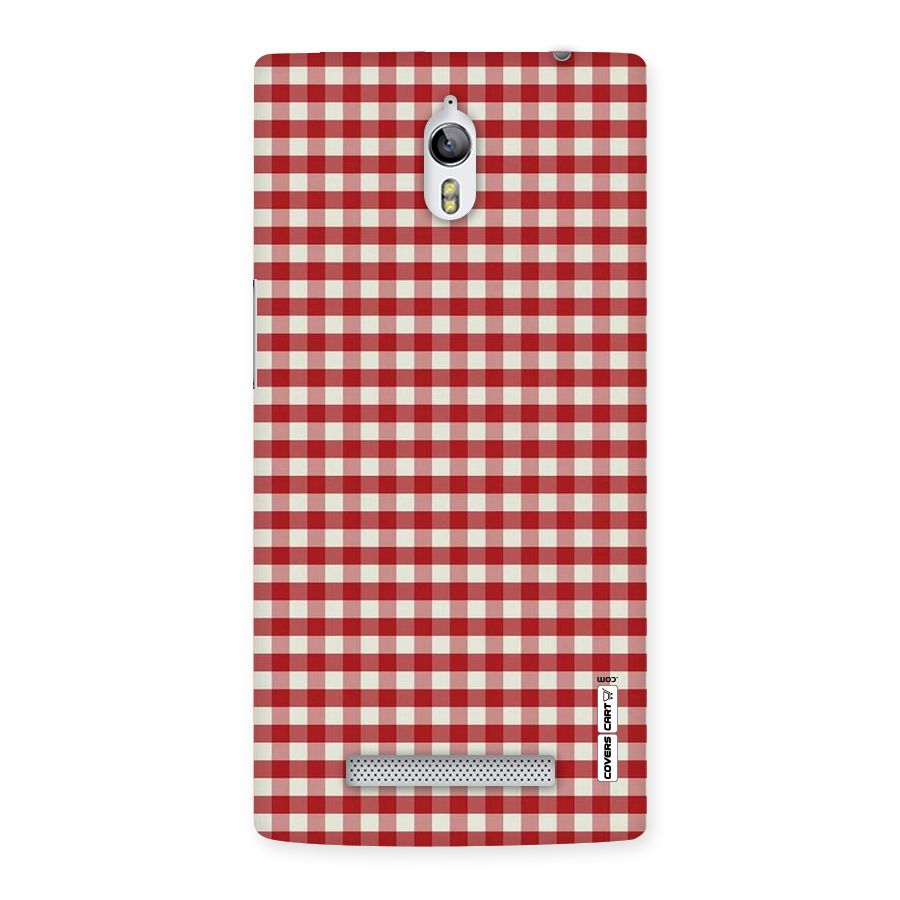 Red White Check Back Case for Oppo Find 7