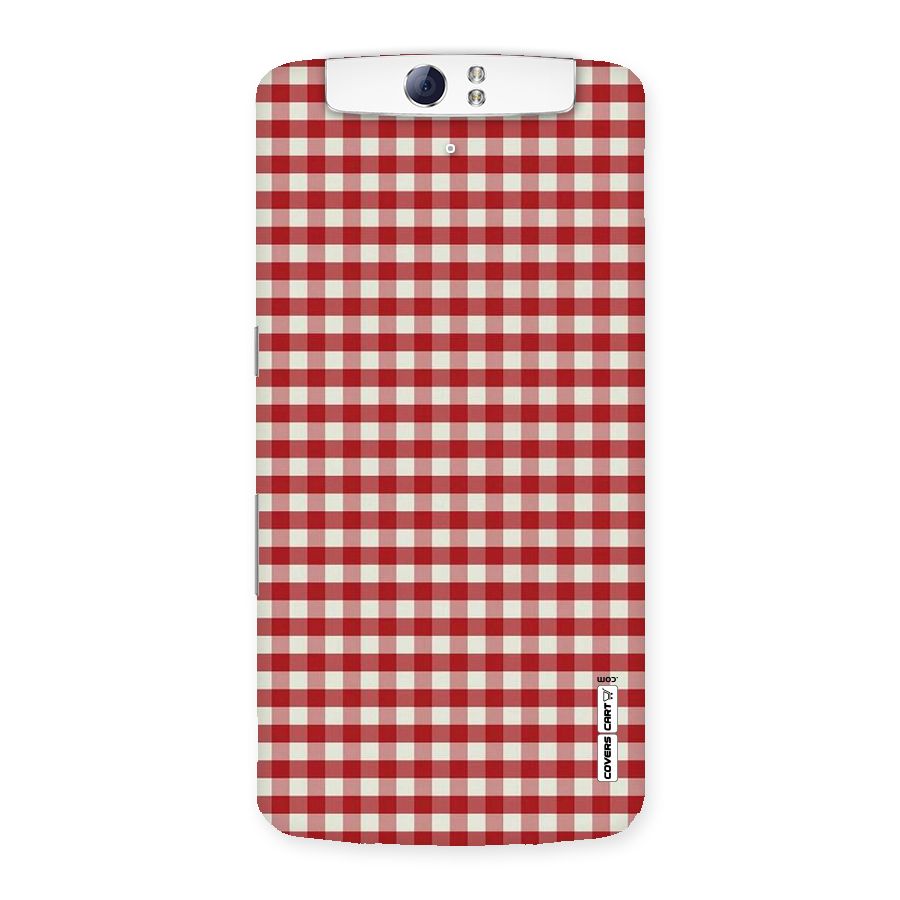 Red White Check Back Case for Oppo N1