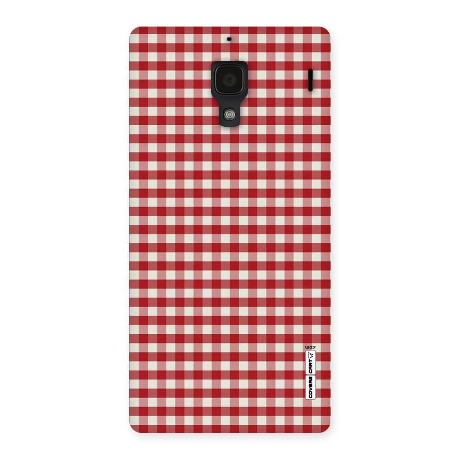 Red White Check Back Case for Redmi 1S