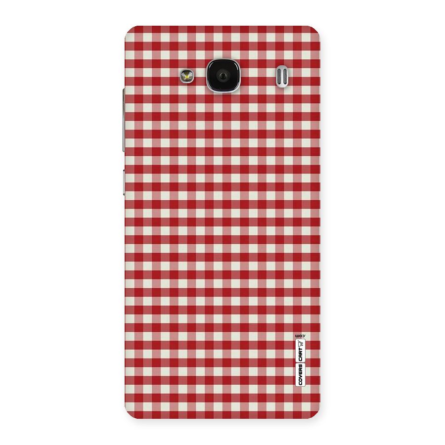 Red White Check Back Case for Redmi 2