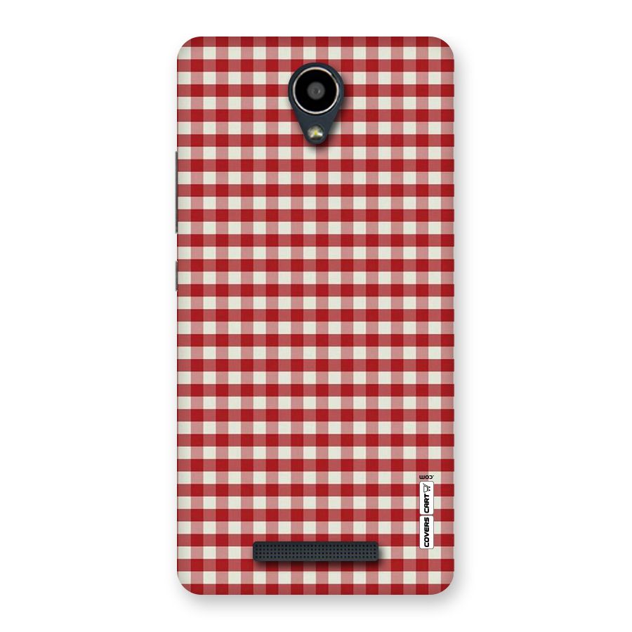 Red White Check Back Case for Redmi Note 2