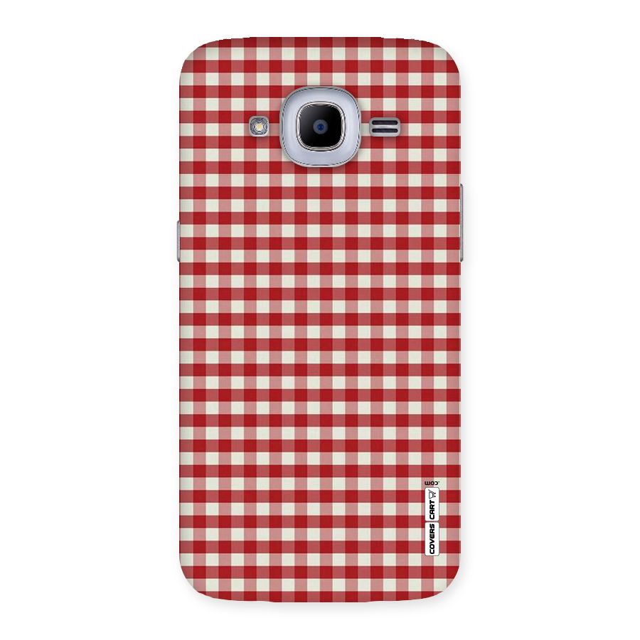 Red White Check Back Case for Samsung Galaxy J2 2016