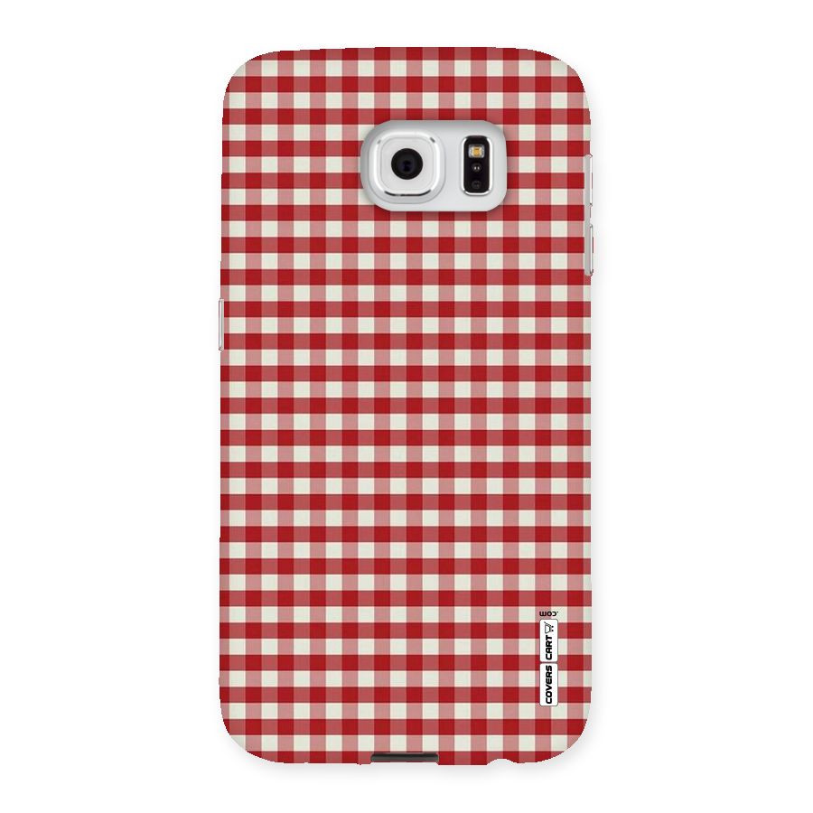 Red White Check Back Case for Samsung Galaxy S6