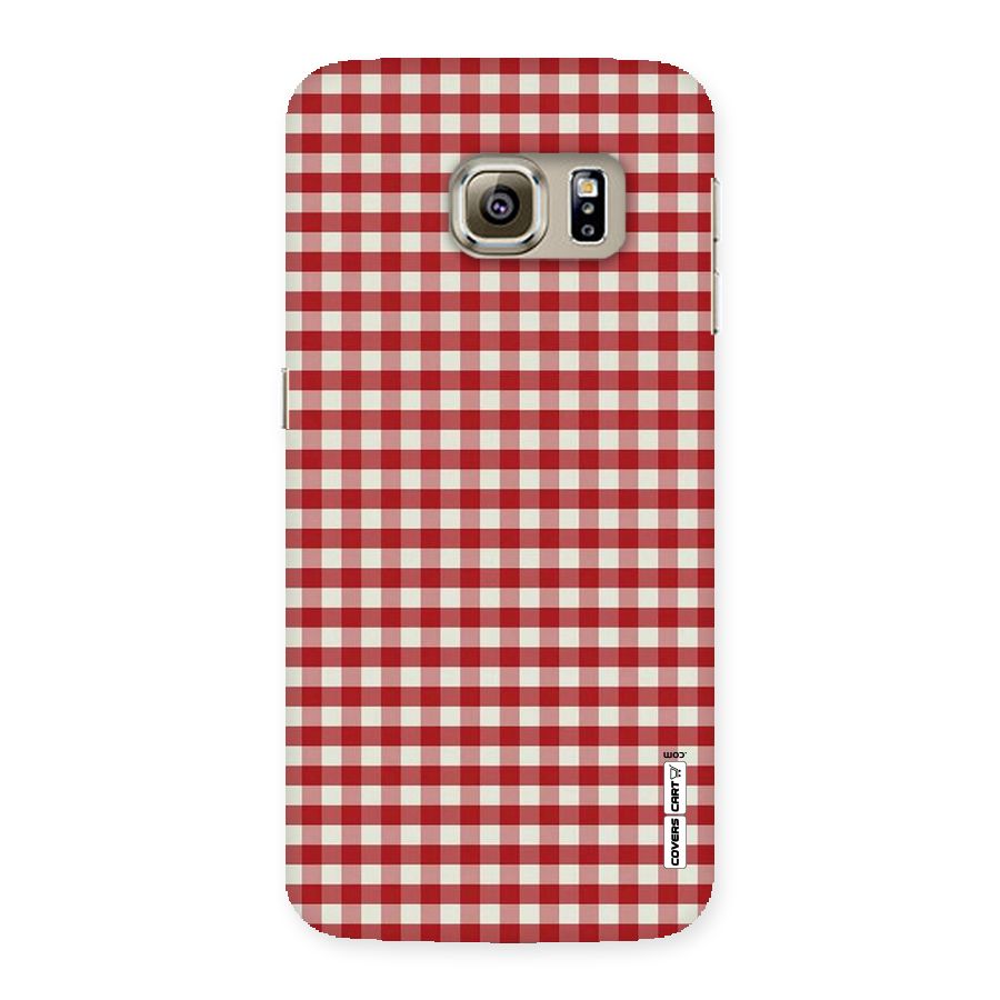 Red White Check Back Case for Samsung Galaxy S6 Edge