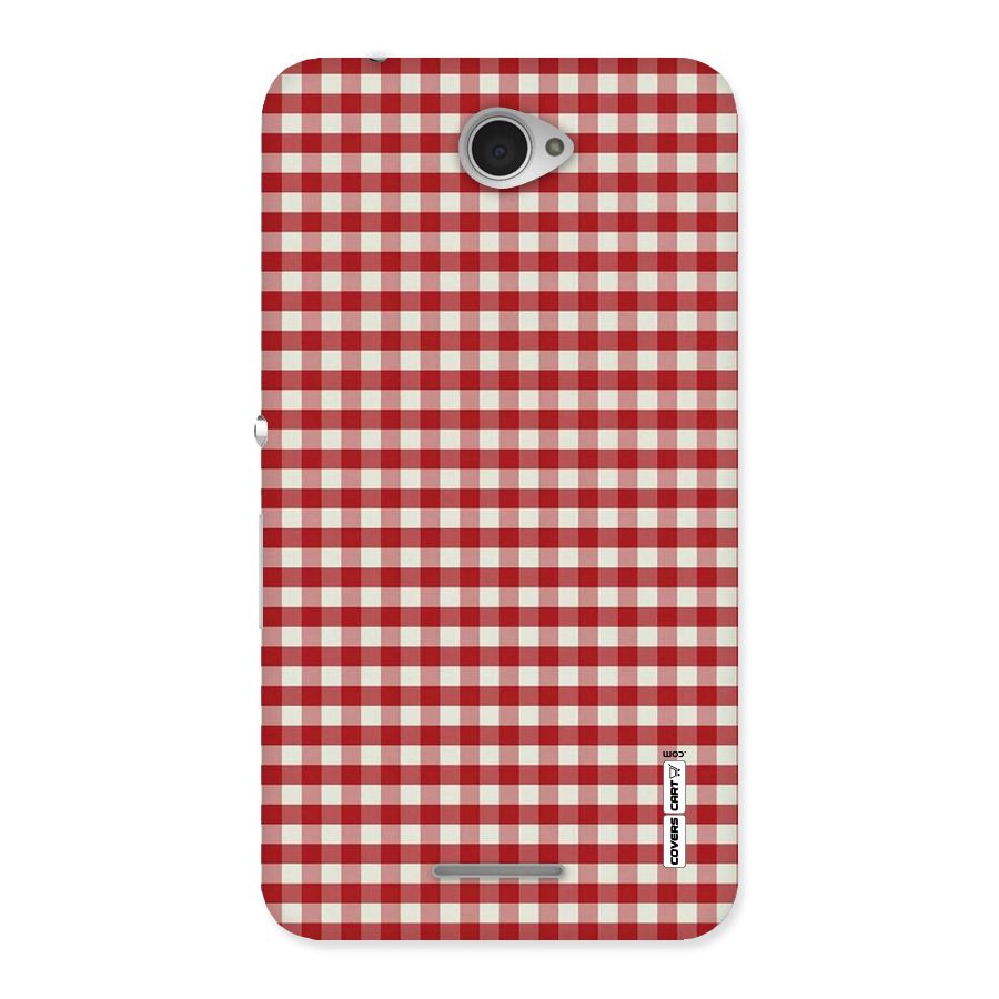Red White Check Back Case for Sony Xperia E4