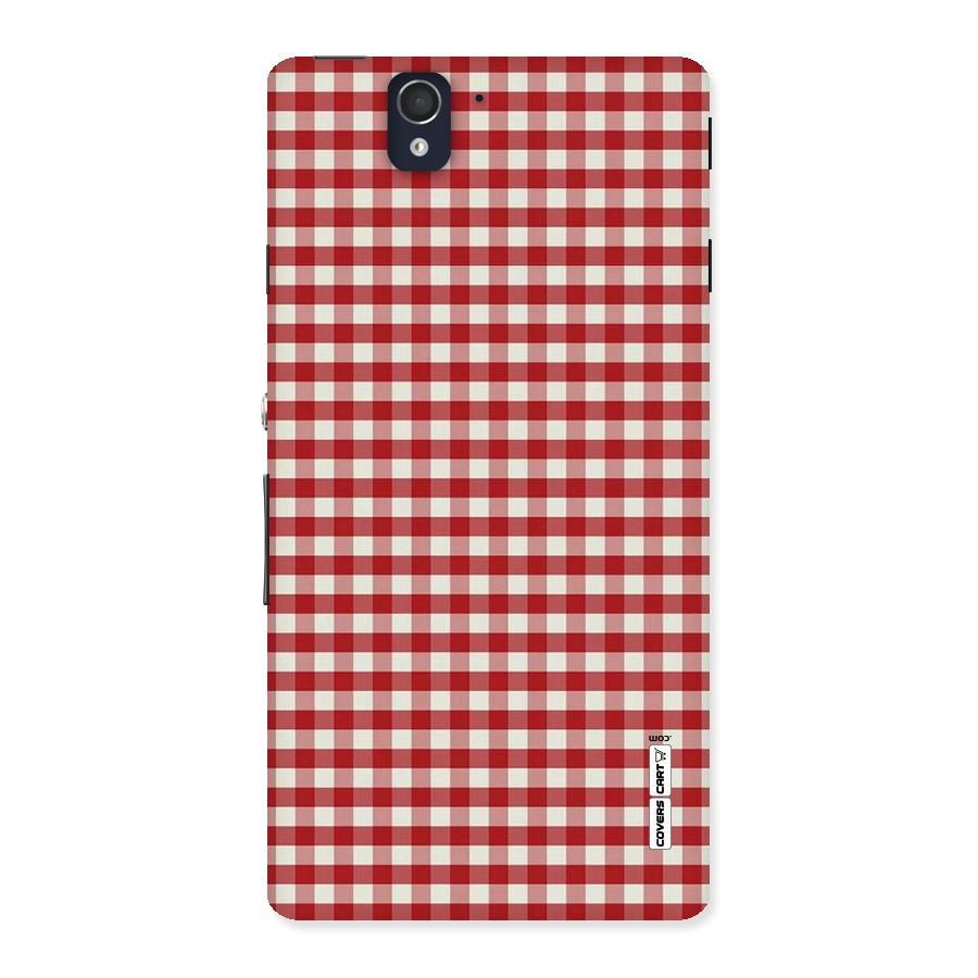 Red White Check Back Case for Sony Xperia Z