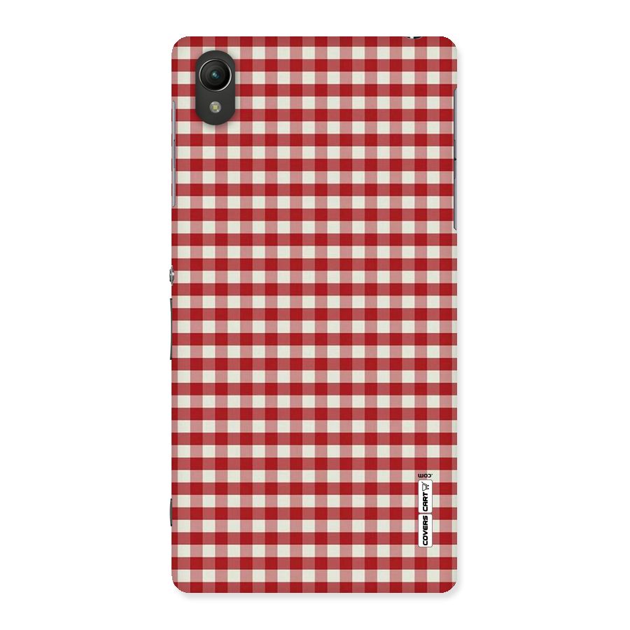 Red White Check Back Case for Sony Xperia Z2