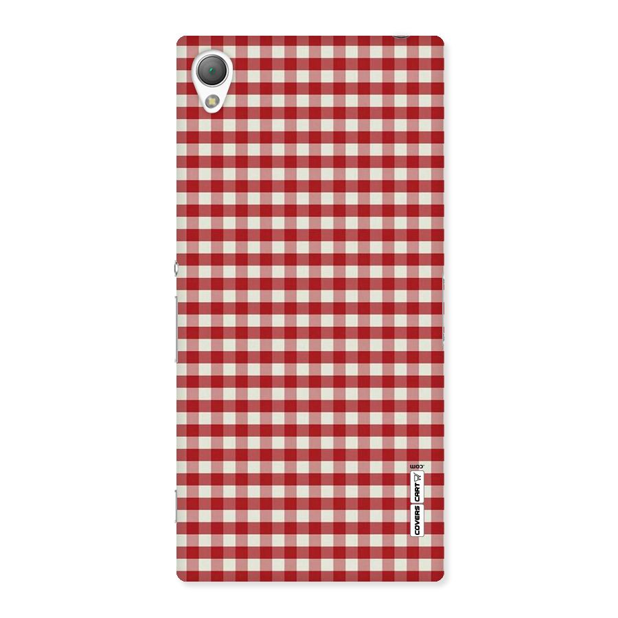 Red White Check Back Case for Sony Xperia Z3