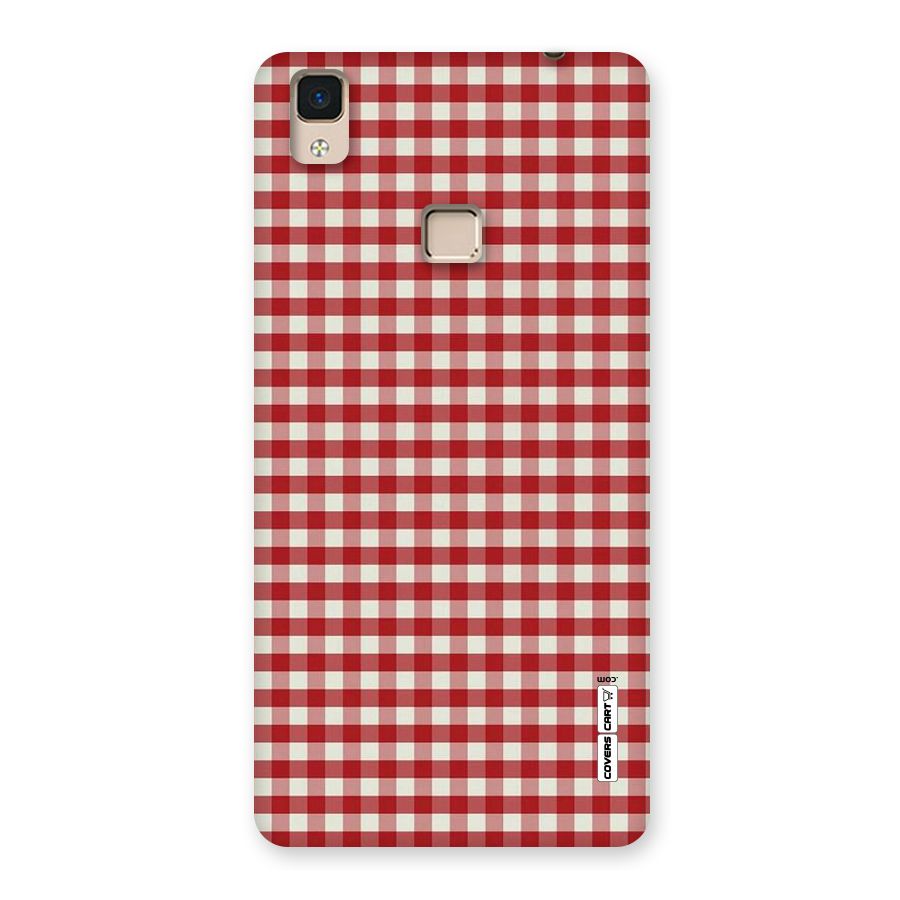 Red White Check Back Case for V3 Max