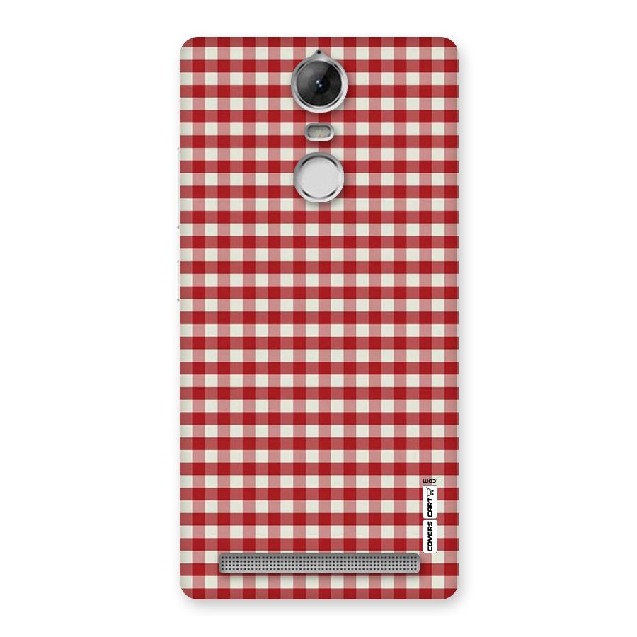Red White Check Back Case for Vibe K5 Note