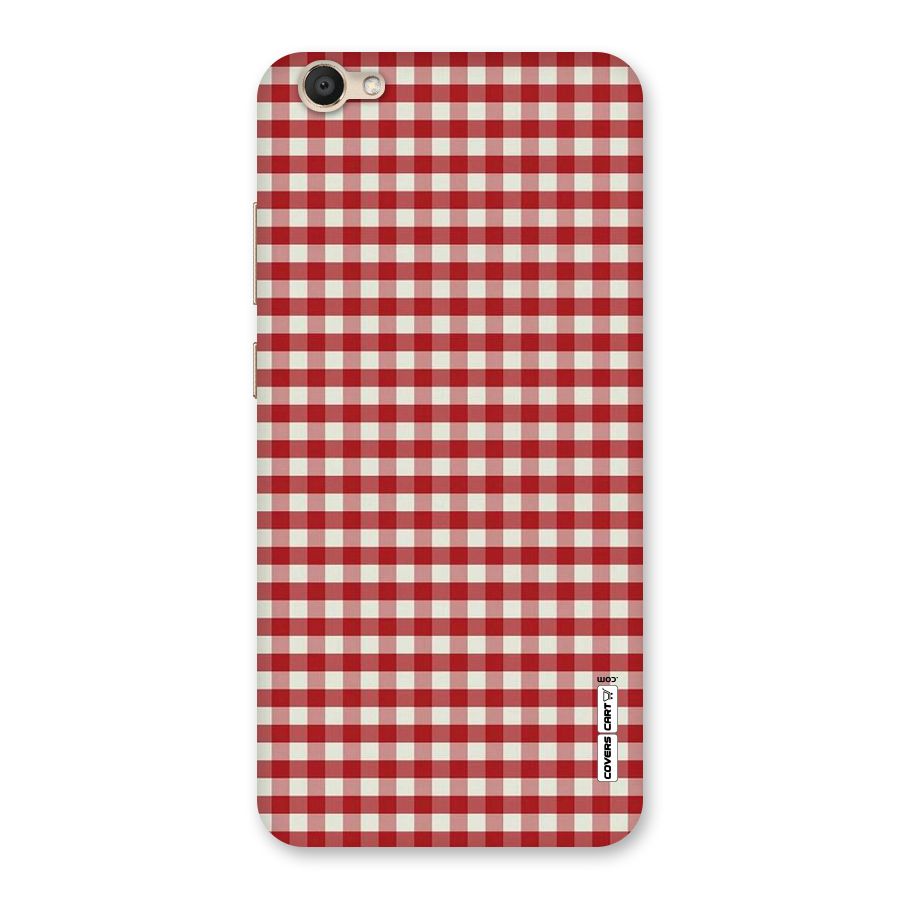Red White Check Back Case for Vivo V5