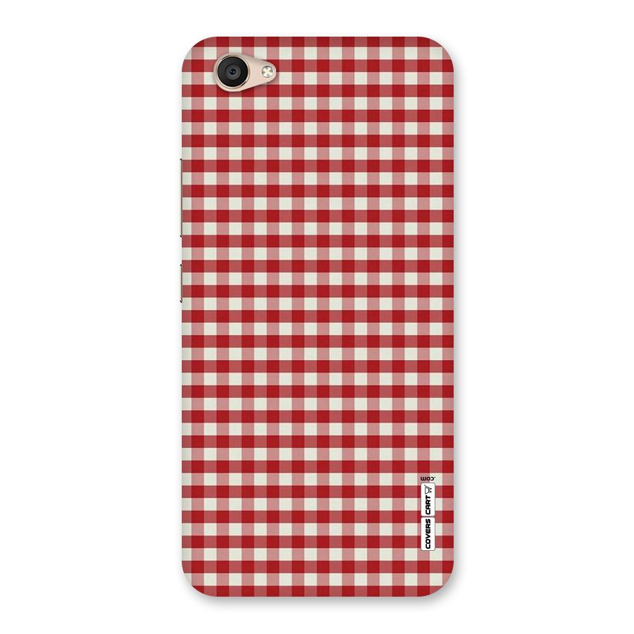 Red White Check Back Case for Vivo V5 Plus