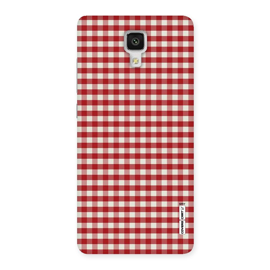 Red White Check Back Case for Xiaomi Mi 4