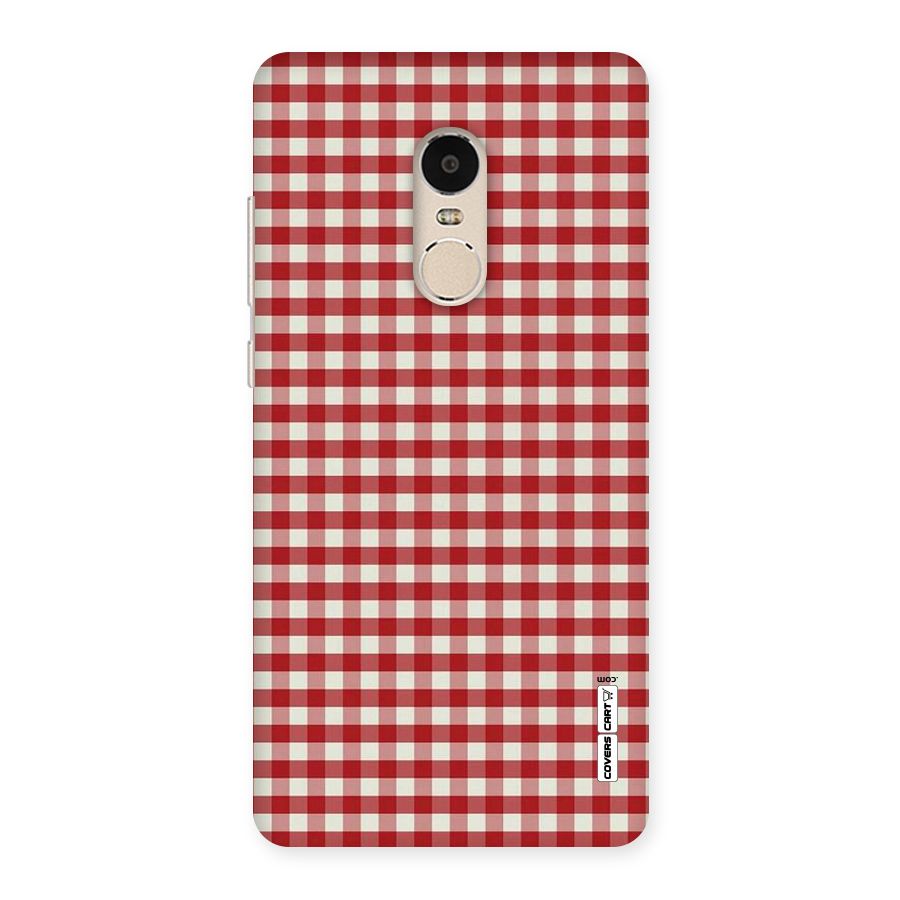 Red White Check Back Case for Xiaomi Redmi Note 4