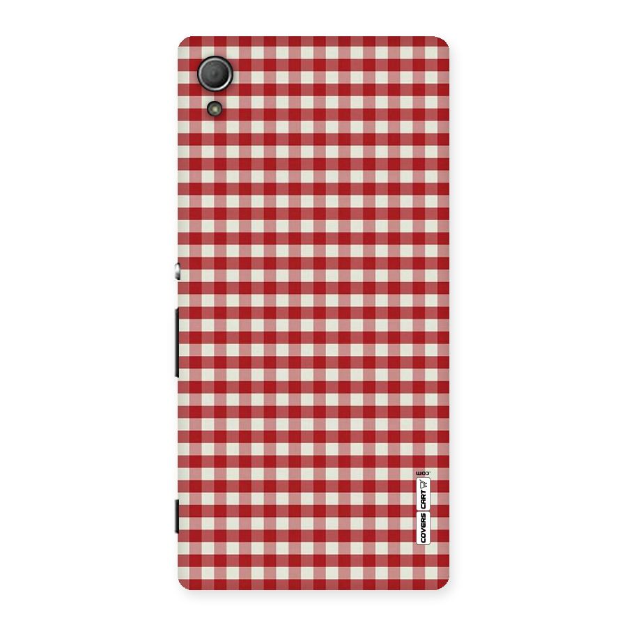 Red White Check Back Case for Xperia Z3 Plus