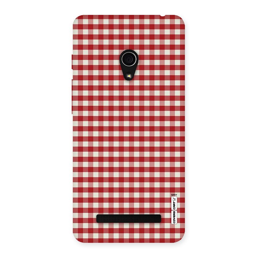 Red White Check Back Case for Zenfone 5