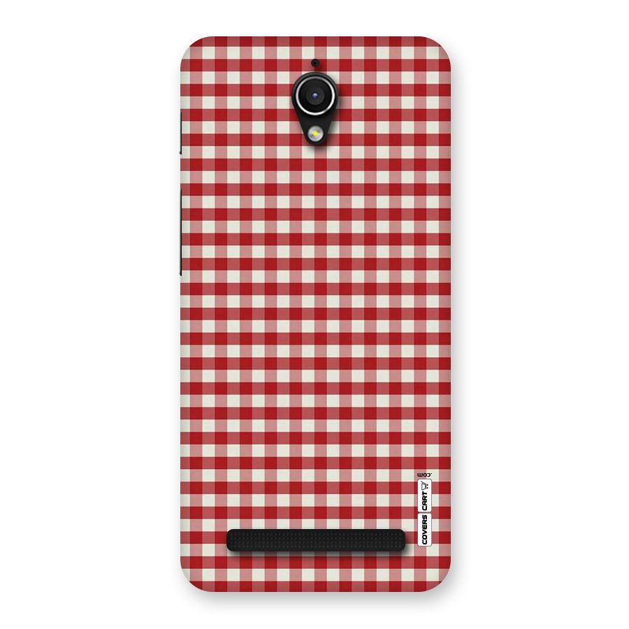 Red White Check Back Case for Zenfone Go