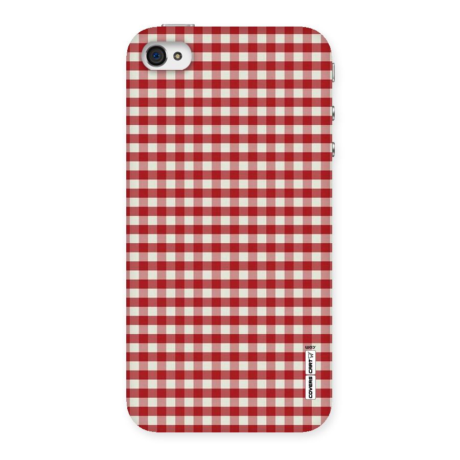 Red White Check Back Case for iPhone 4 4s