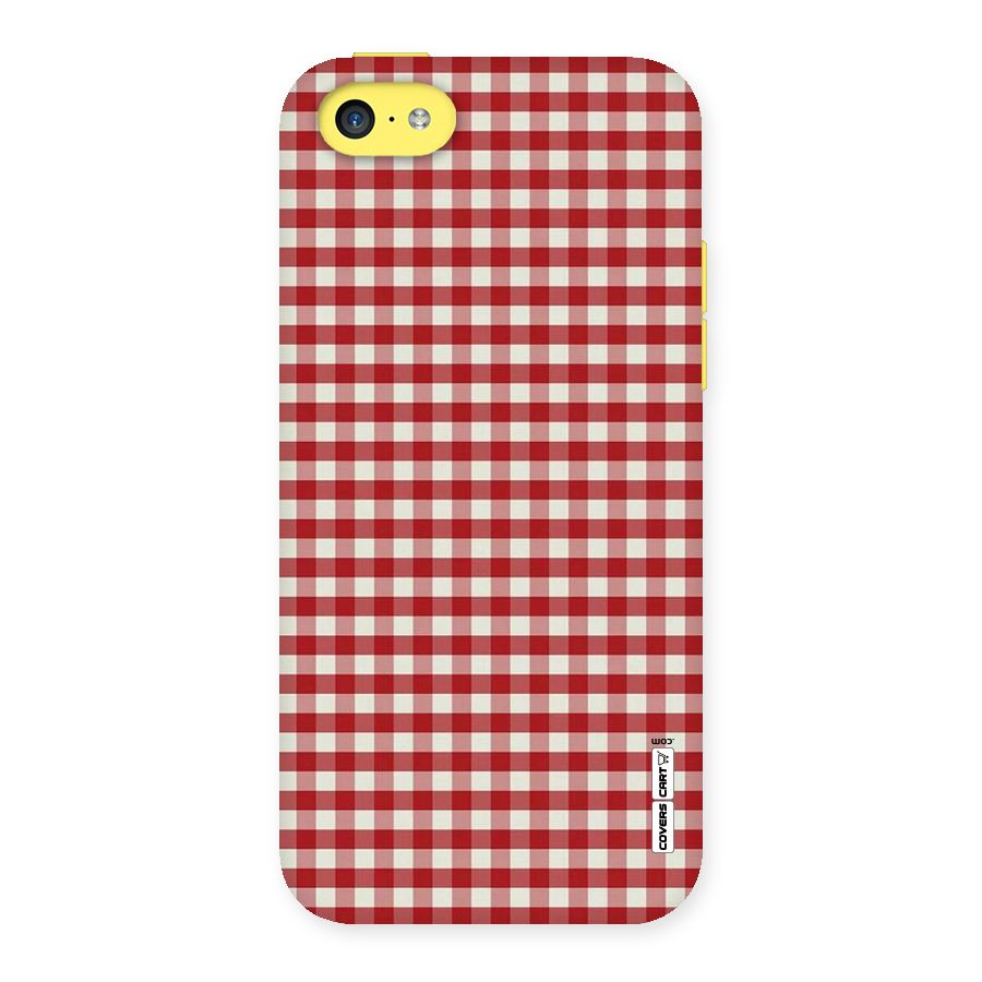 Red White Check Back Case for iPhone 5C