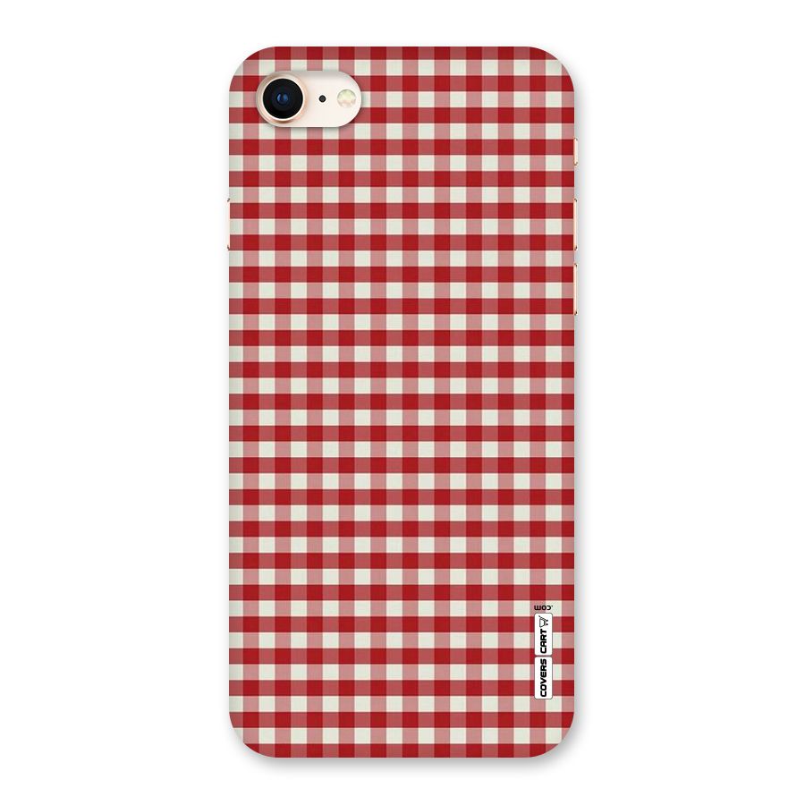 Red White Check Back Case for iPhone 8
