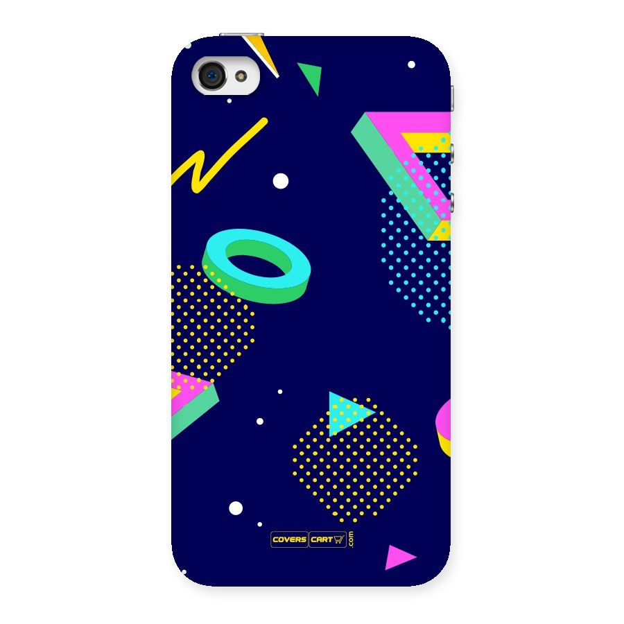 Retro Abstract Back Case for iPhone 4 4s