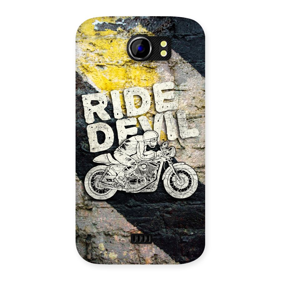 Ride Devil Back Case for Micromax Canvas 2 A110