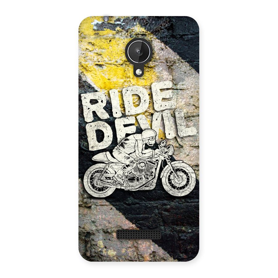 Ride Devil Back Case for Micromax Canvas Spark Q380