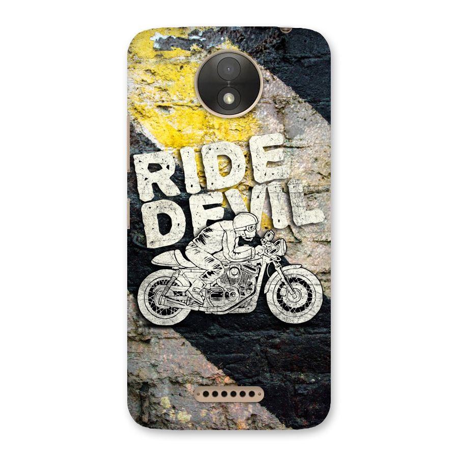 Ride Devil Back Case for Moto C Plus