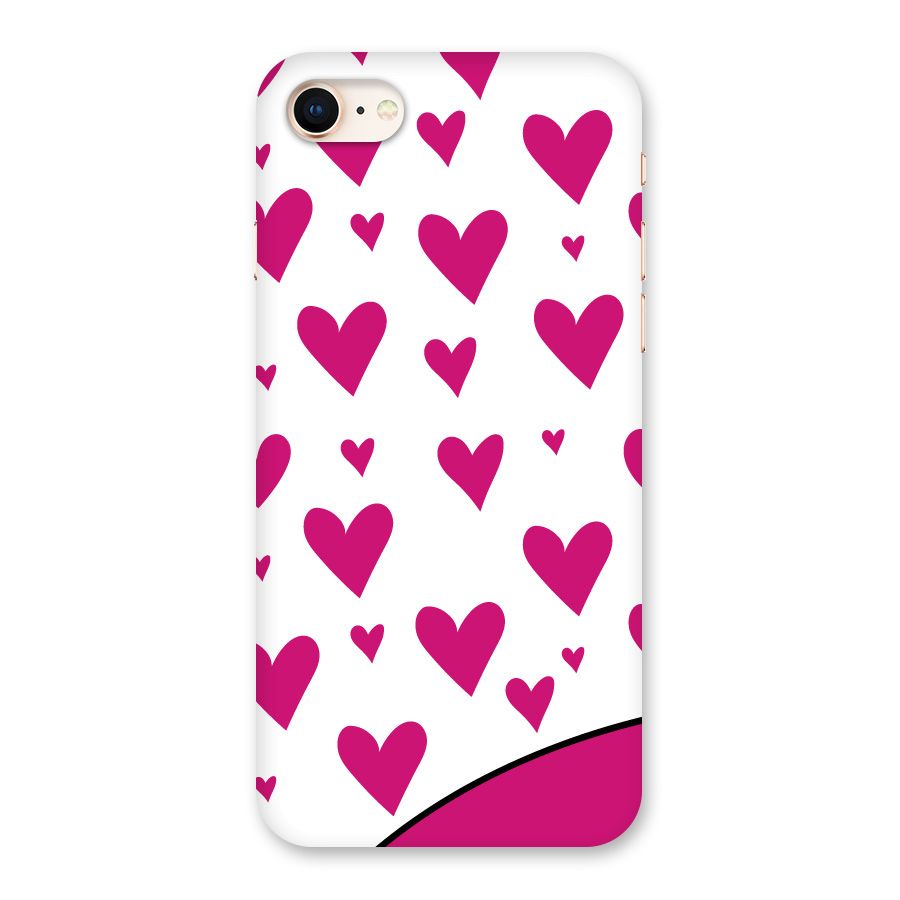 Romantic Couples with Hearts Back Case for iPhone 8