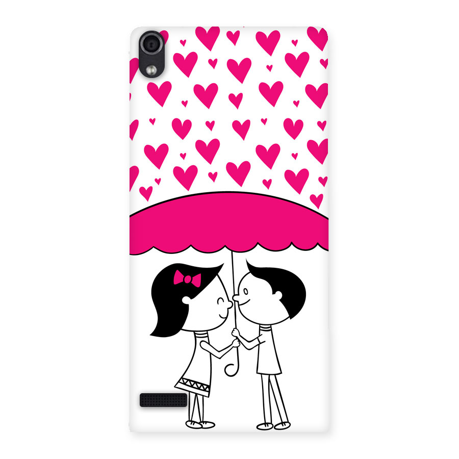 Romantic Couples with Hearts Back Case for Ascend P6