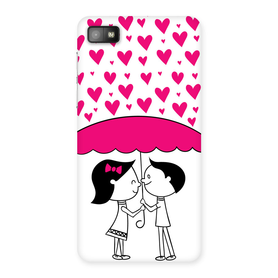 Romantic Couples with Hearts Back Case for Blackberry Z10