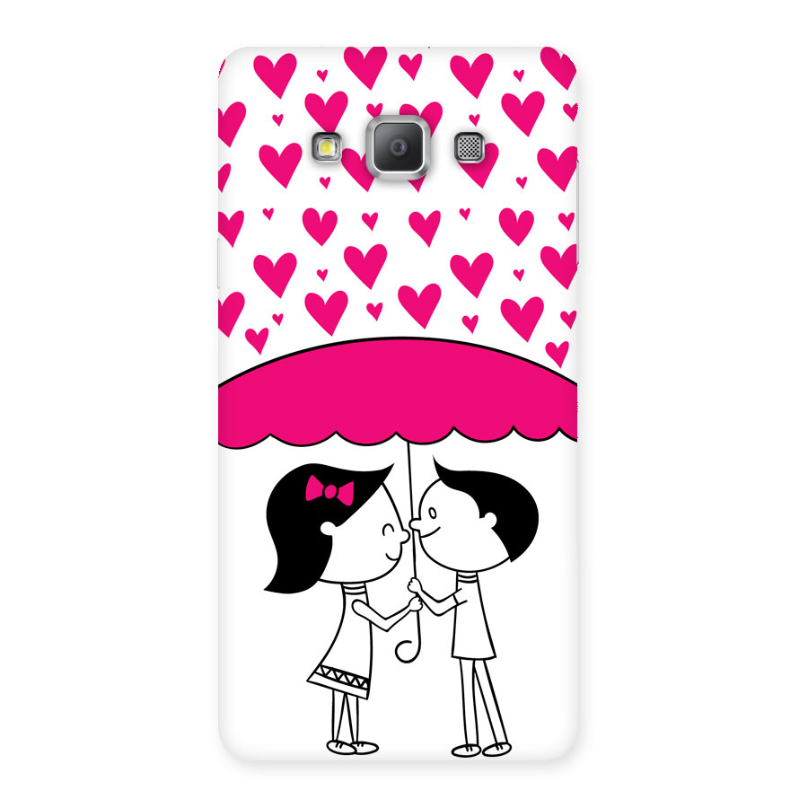 Romantic Couples with Hearts Back Case for Galaxy A7