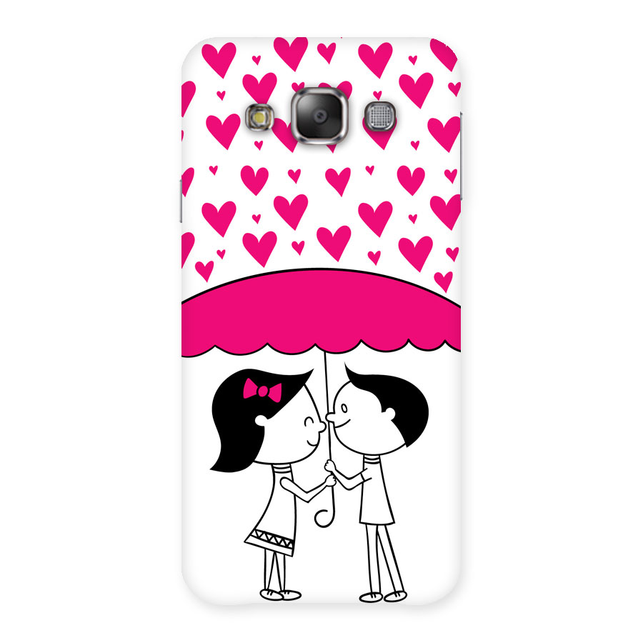 Romantic Couples with Hearts Back Case for Galaxy E7