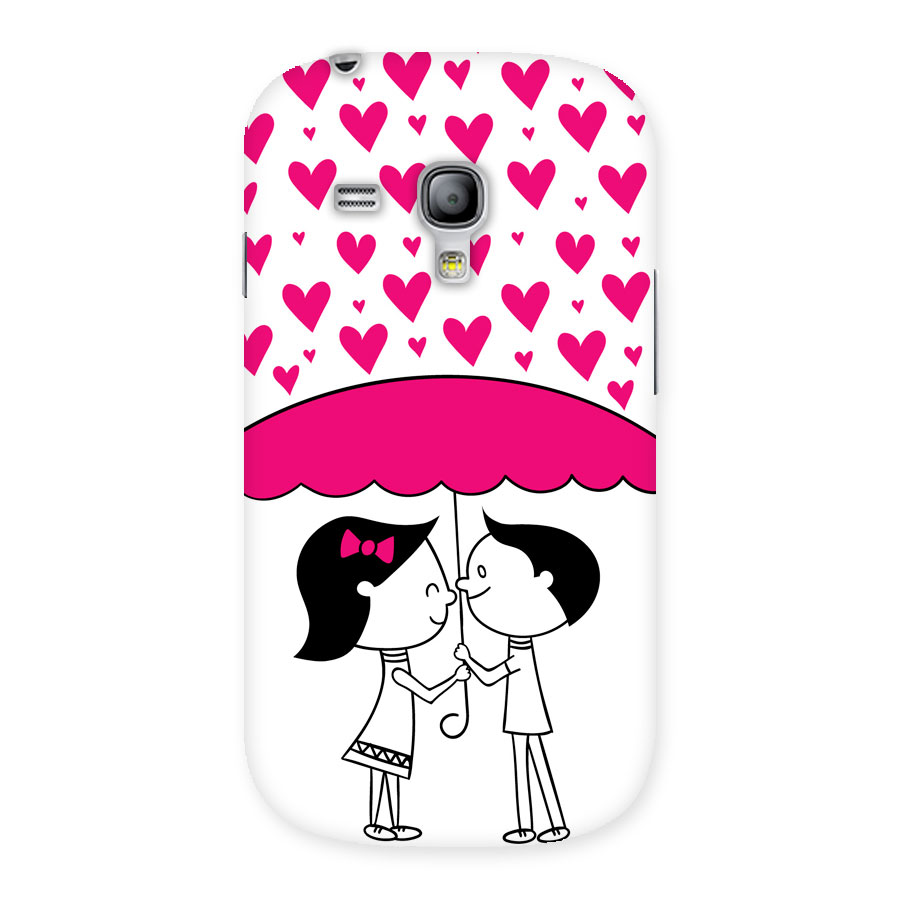 Romantic Couples with Hearts Back Case for Galaxy S3 Mini