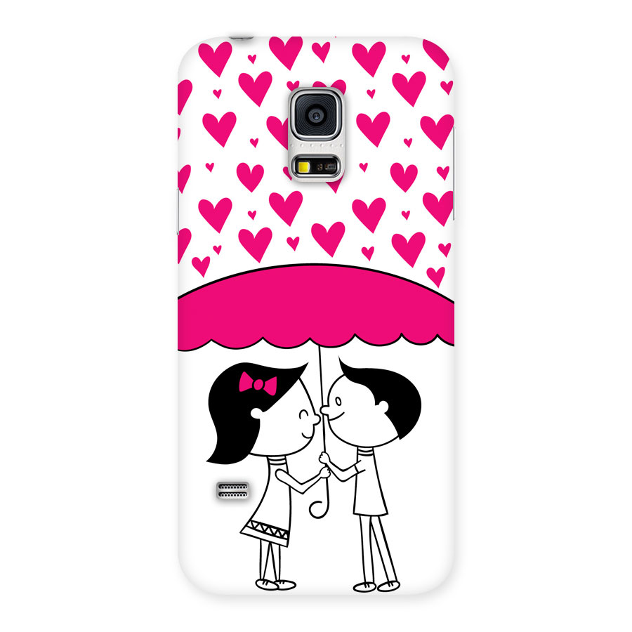 Romantic Couples with Hearts Back Case for Galaxy S5 Mini
