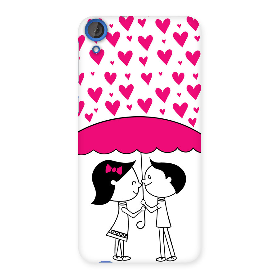 Romantic Couples with Hearts Back Case for HTC Desire 820