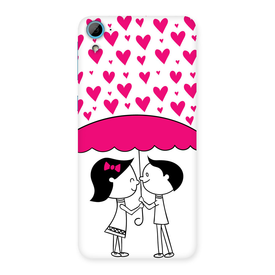 Romantic Couples with Hearts Back Case for HTC Desire 826