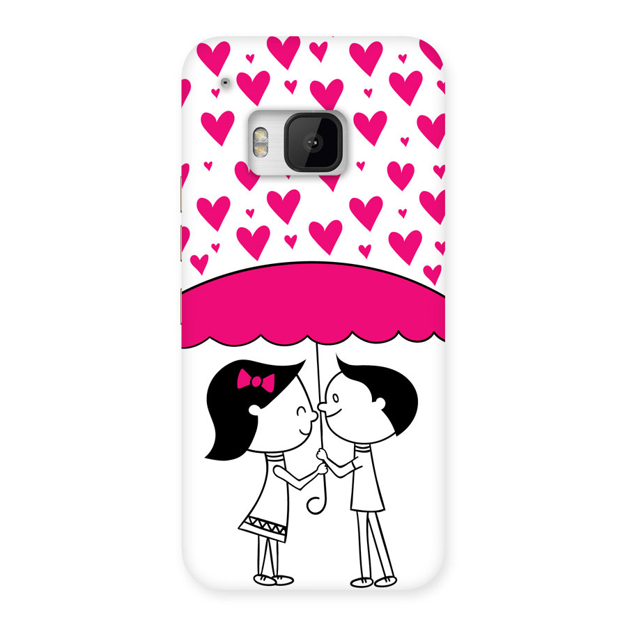 Romantic Couples with Hearts Back Case for HTC One M9