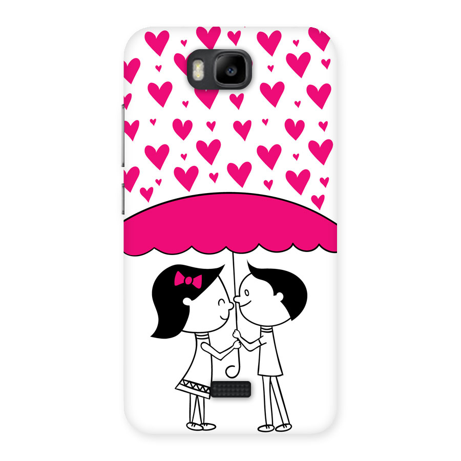 Romantic Couples with Hearts Back Case for Honor Bee