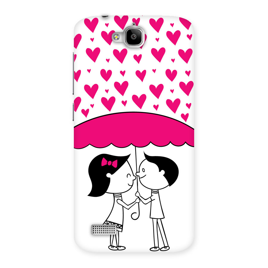 Romantic Couples with Hearts Back Case for Honor Holly