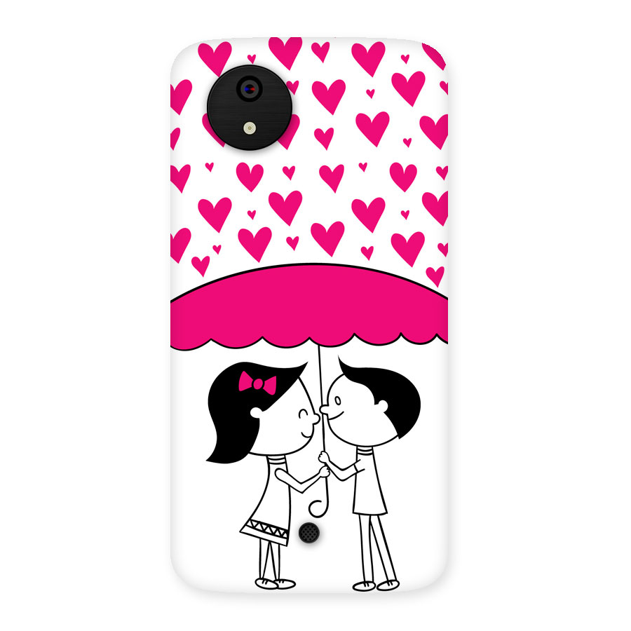 Romantic Couples with Hearts Back Case for Micromax Canvas A1