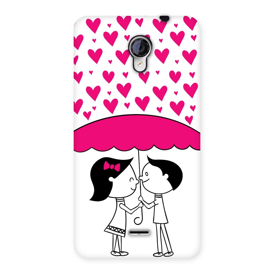 Romantic Couples with Hearts Back Case for Micromax Unite 2 A106