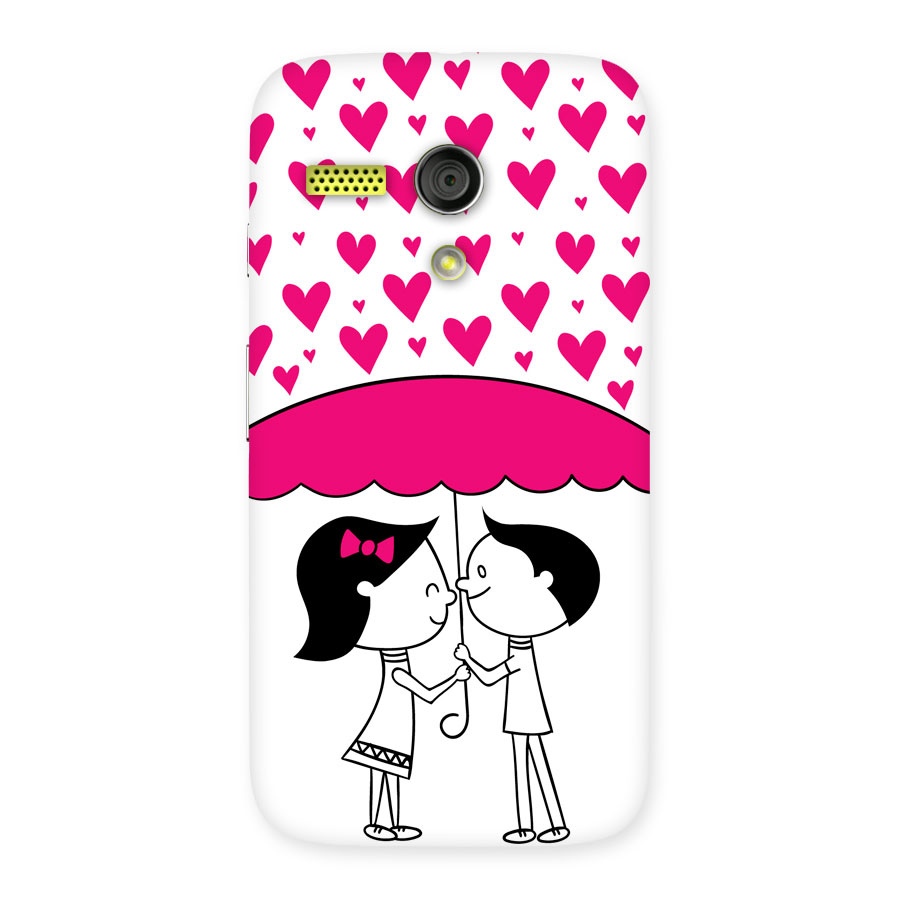 Romantic Couples with Hearts Back Case for Moto G