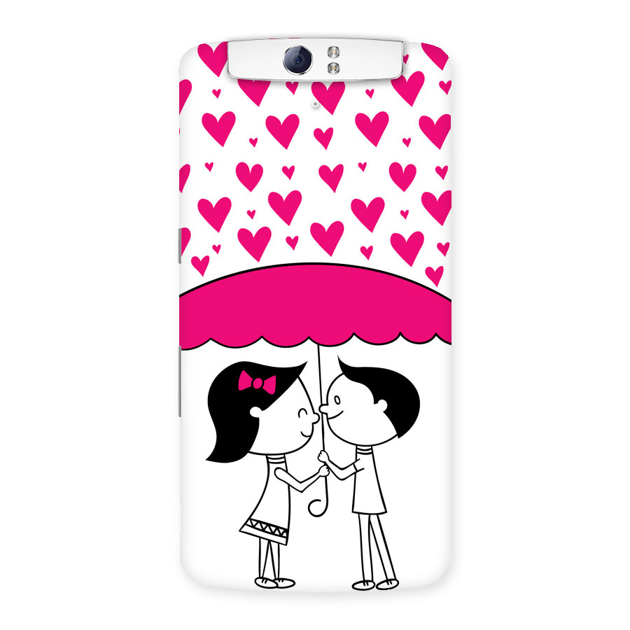 Romantic Couples with Hearts Back Case for Oppo N1