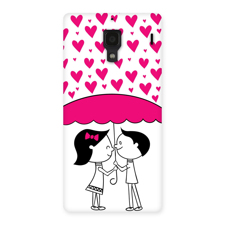 Romantic Couples with Hearts Back Case for Redmi 1S