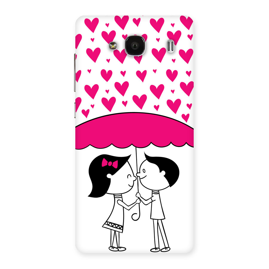 Romantic Couples with Hearts Back Case for Redmi 2