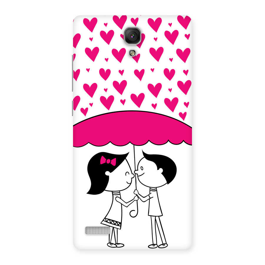 Romantic Couples with Hearts Back Case for Redmi Note